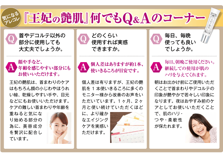 王妃の艶肌何でもQ&A